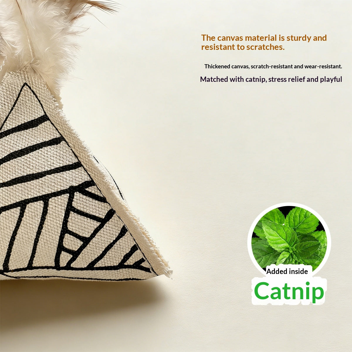 Pet Self Entertainment Toy Toile Catnip Coton Base