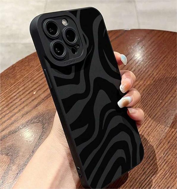 Cas de téléphone d'élèves rayés noirs