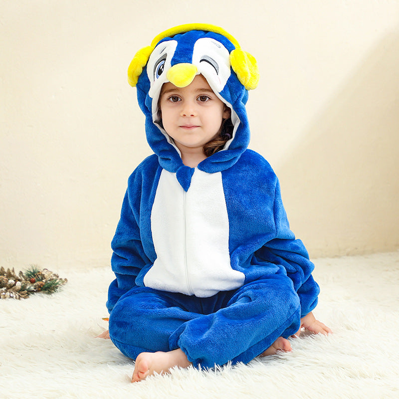Enfant et tout-petit Onésie Classe A Costume de saut en flanelle Crawling