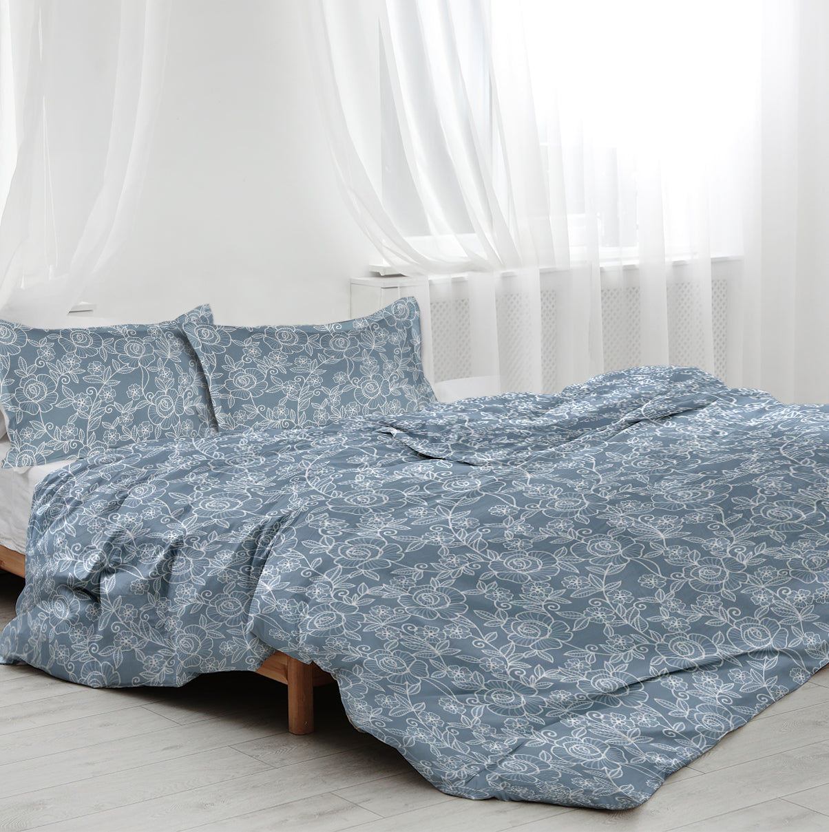 Ensemble de literie florale pour filles