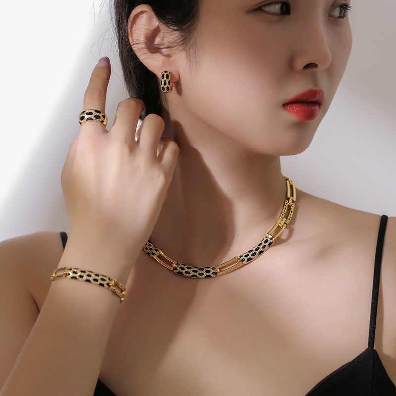 Collier boucle d'oreille style coréen