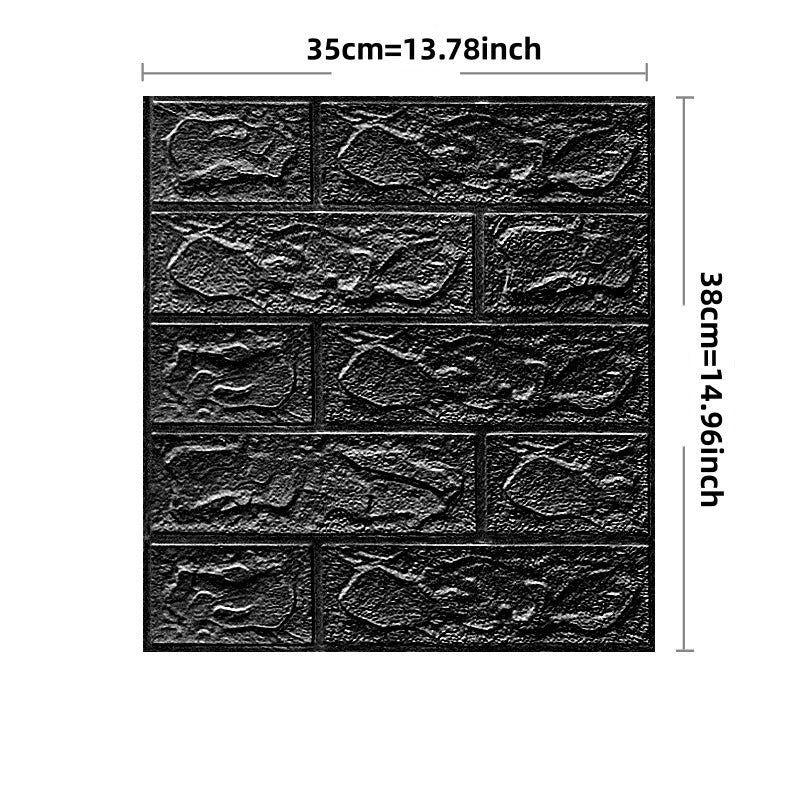3D Brick Peel et papier peint bâton