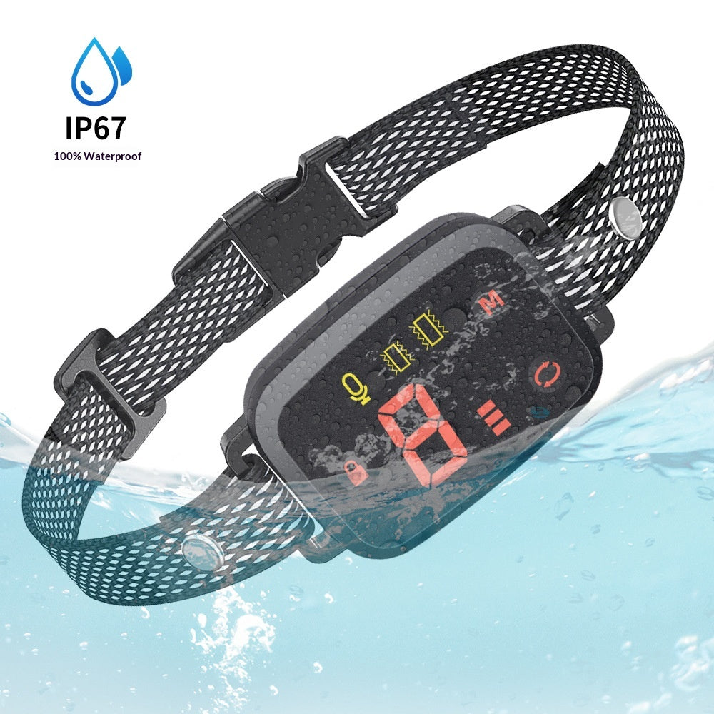 Waterproof Pet Collar Anti-Bark with Touch-Control Digital Display