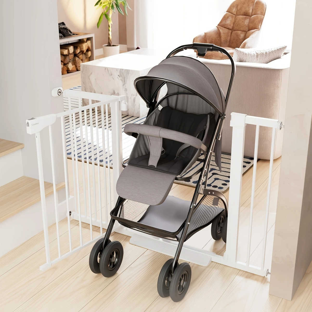 Installation sans effort et passage pratique La porte bébé et chien avec fermeture automatique Featu