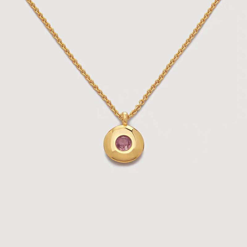 Collier de collier en pierre de naissance rubis et polyvalent fait avec des pierres gemmes naturelles