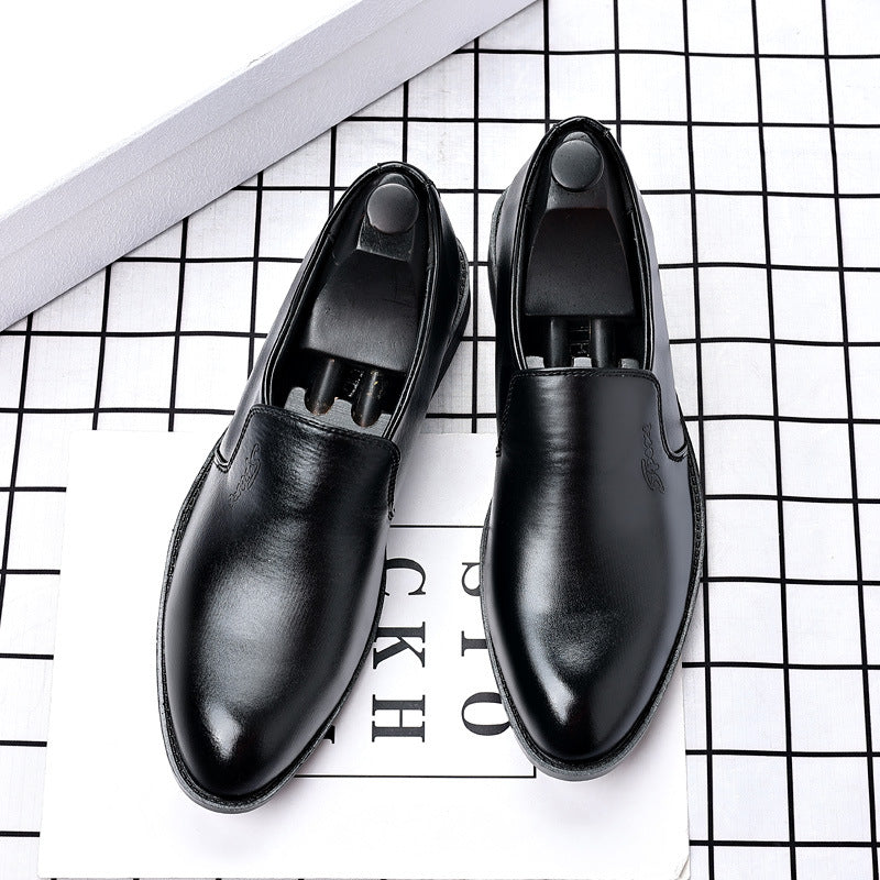 Hommes Casual Business Slip-on Chaussures en cuir avec un orteil pointu