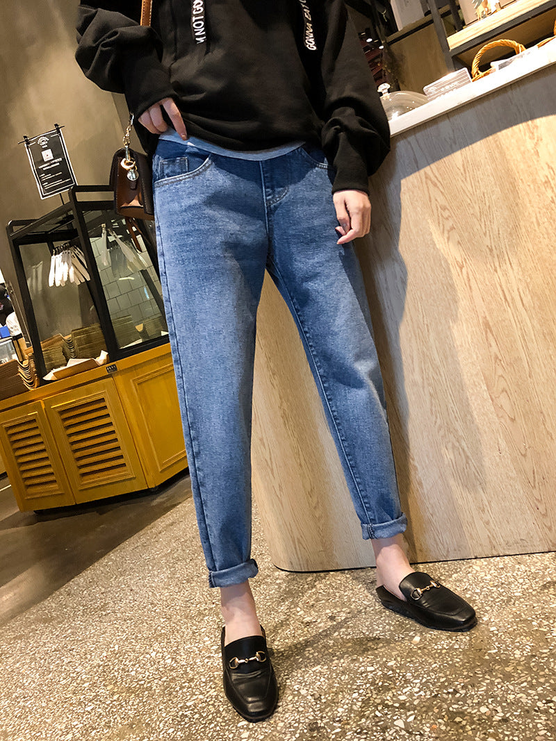 Pantalon femme enceinte d'automne et d'hiver plus pantalon harem de velours en vrac femmes enceintes chaudes d