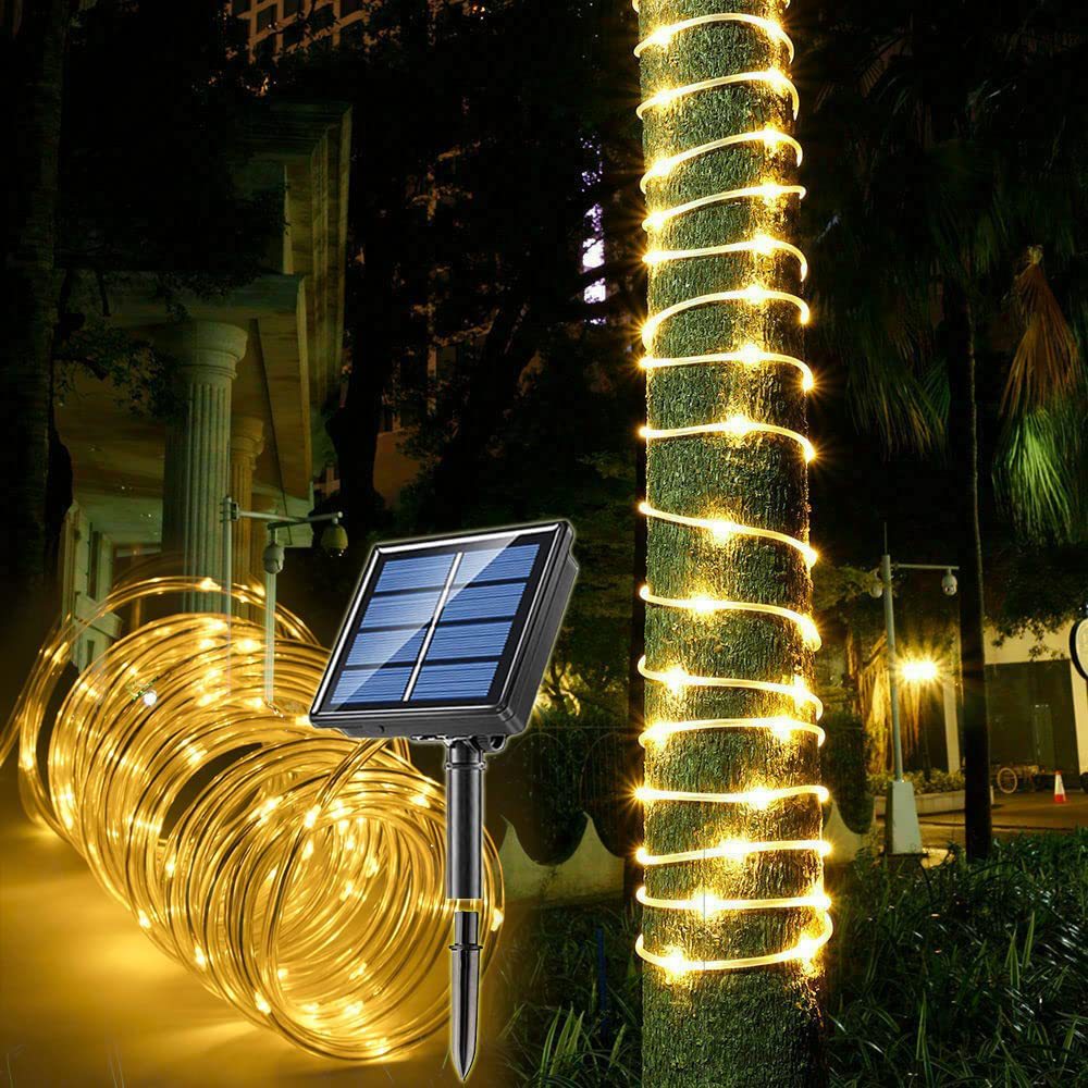 Tube LED Outdoor Waterproof Chaîne décorative bande de lumière solaire