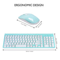 Jeu de souris clavier sans fil de mode 2.4G mince accessoires de bureau portable