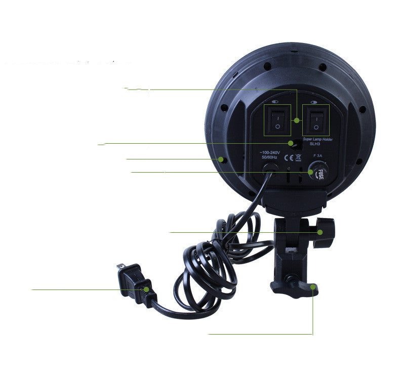 Porte lampe quadruple en céramique pour tournage en studio