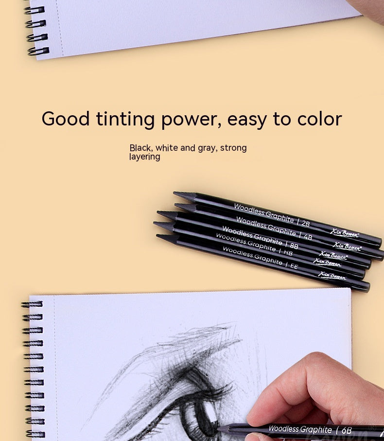Crayon de croquis en graphite sans bois 6 PC Costume pour art