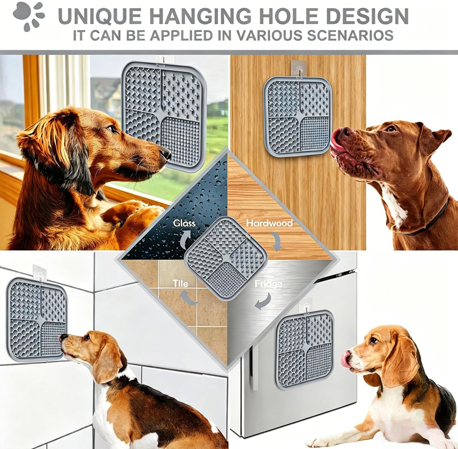 Tapis pour chiens et chats avec coupes d'aspiration