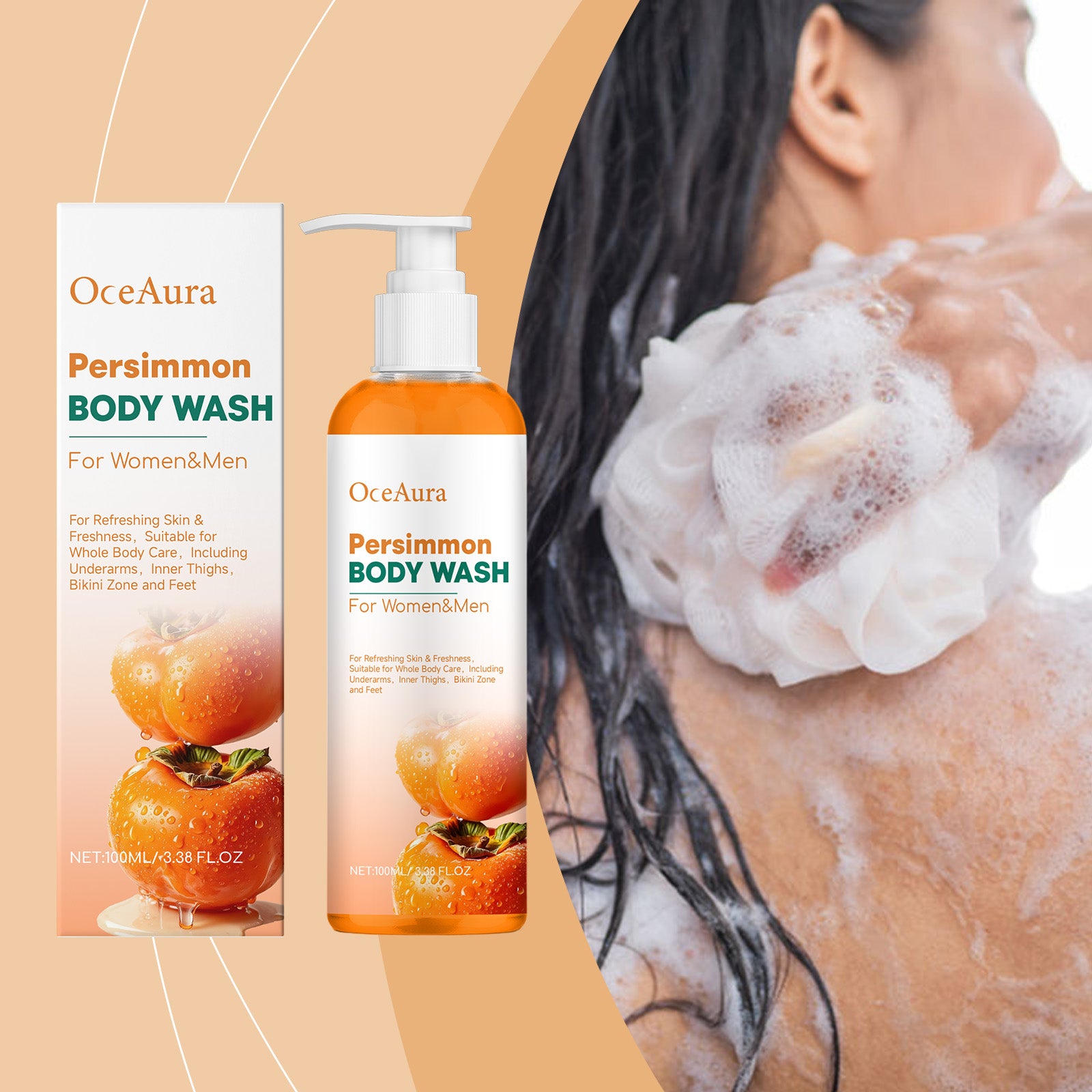 Gel douche désodorisant de Persimmon 1 0 0ml-boîte