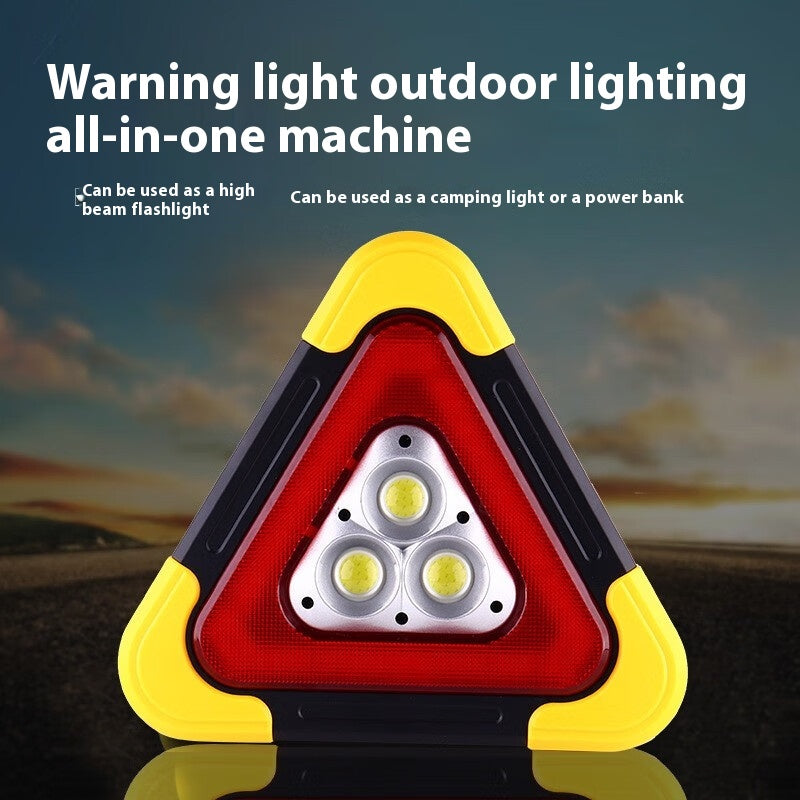 Carte d'avertissement de voiture Tripod avec lampe d'éclairage LED