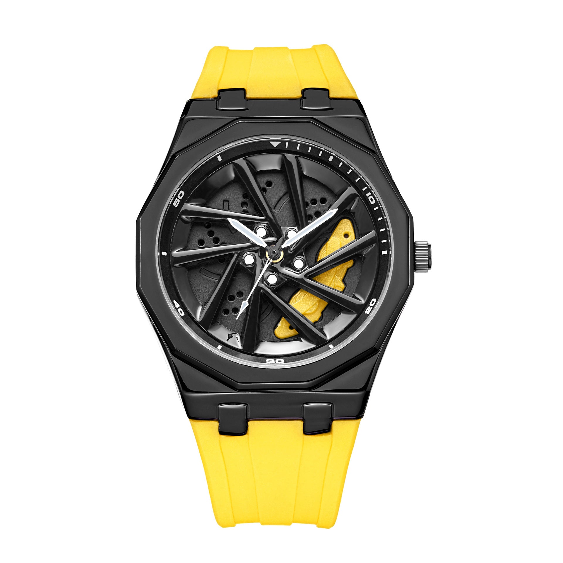 Montres rotatives Hommes Roue Hub Montres rotatives Quartz