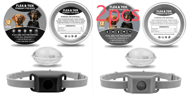 Suit de la capsule de collier de bouton d'insectifuge pour animaux de compagnie
