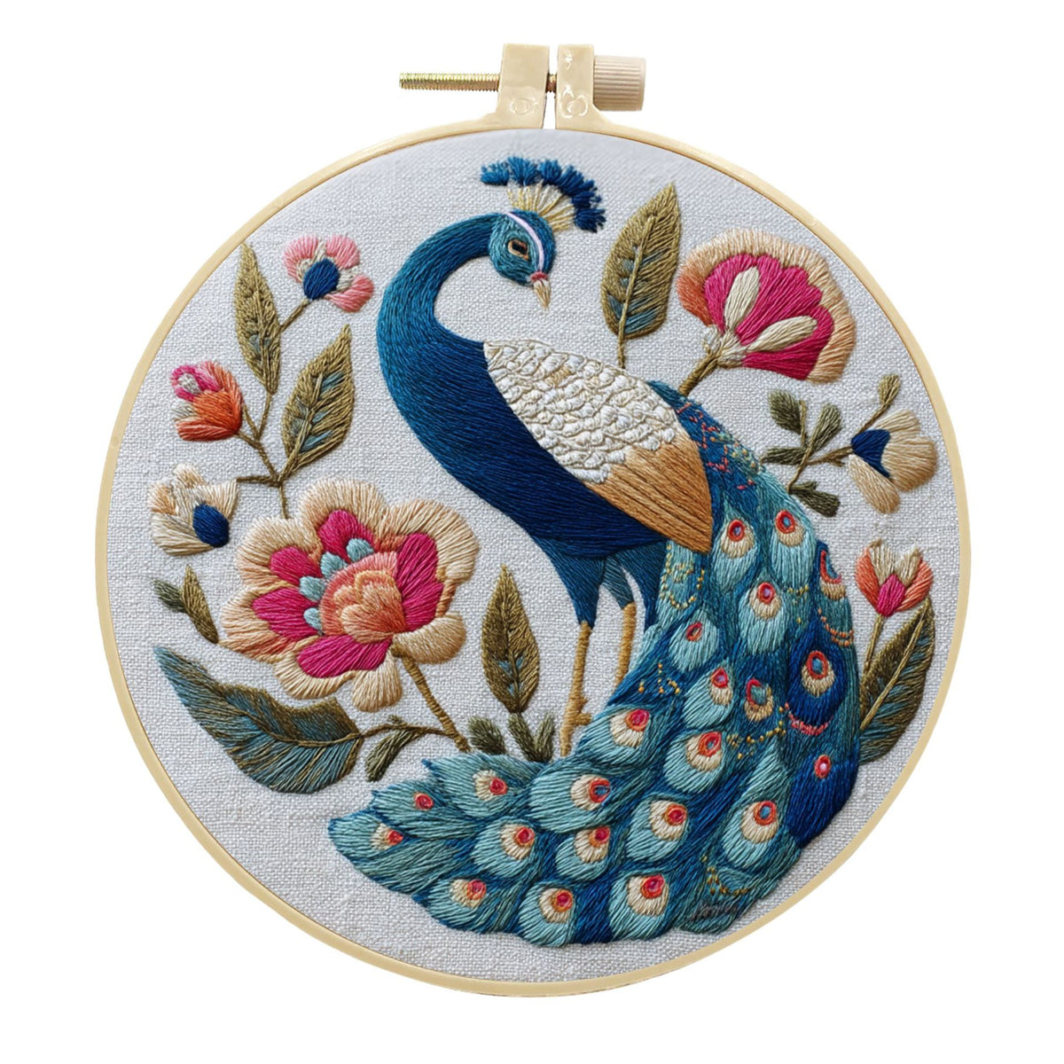 Broderie d'arrivée DIY Peacock Handmade Fabric Craft Kit