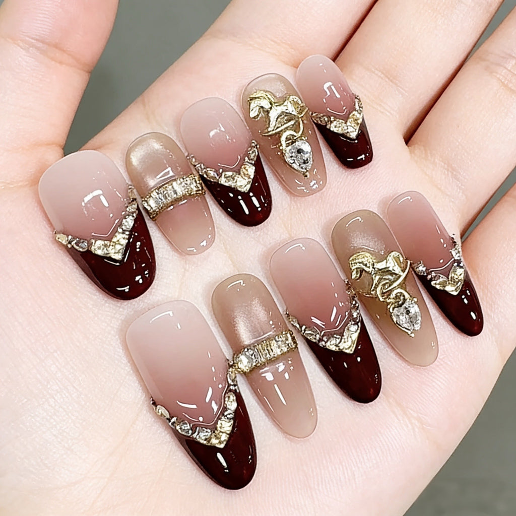 Stickers ongles de luxe léger fait main