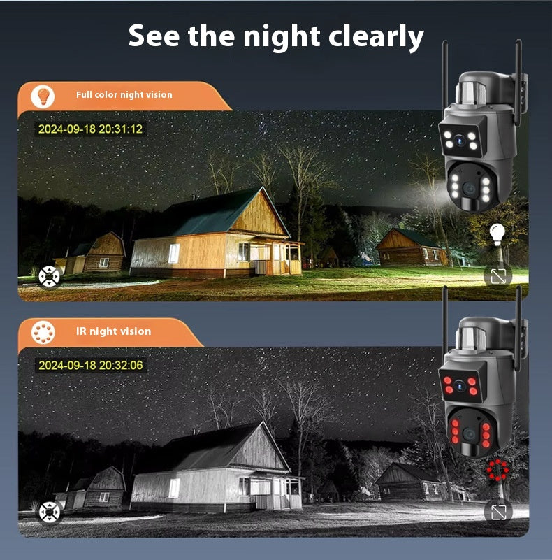 360 nuit vision 6 millions HD nuit vision pleine couleur solaire caméra