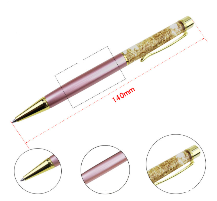 Stylo à bille en métal doré