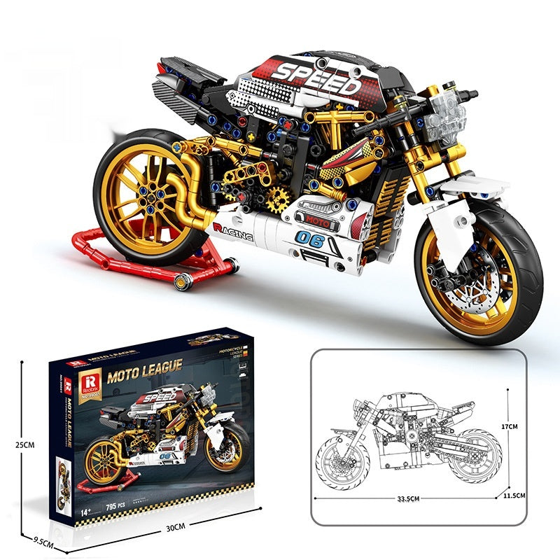Reobrix 99040 Premium Brick Motorcycle Building Block Toy