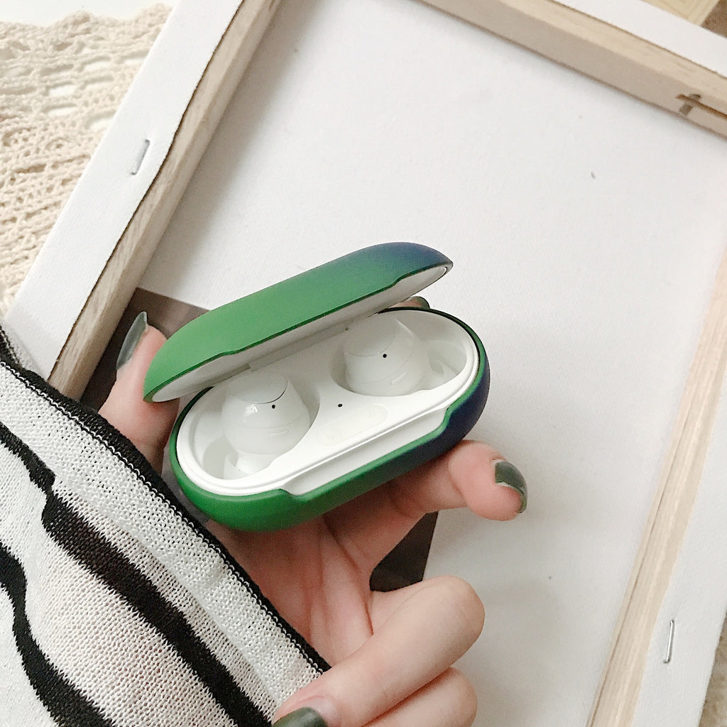 Gradient Rainbow Hard Shell Solid Color Earphone Protection Case