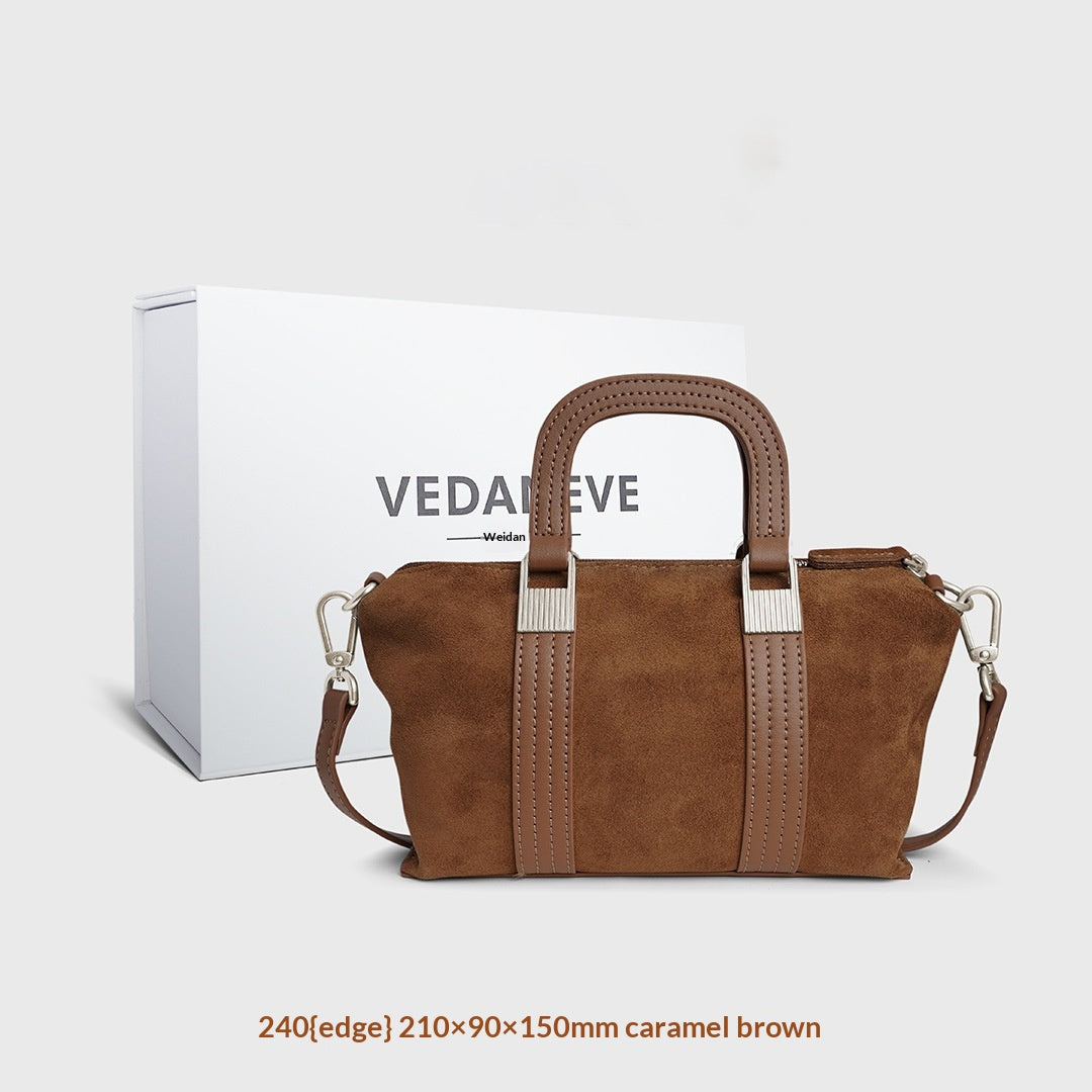 Matte Cowhide Vintage fourre-tout pour femmes Sac à bandoulière pour femmes