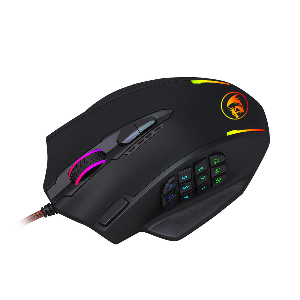 Red Dragon M908 Macro à une seule poignée définit la souris