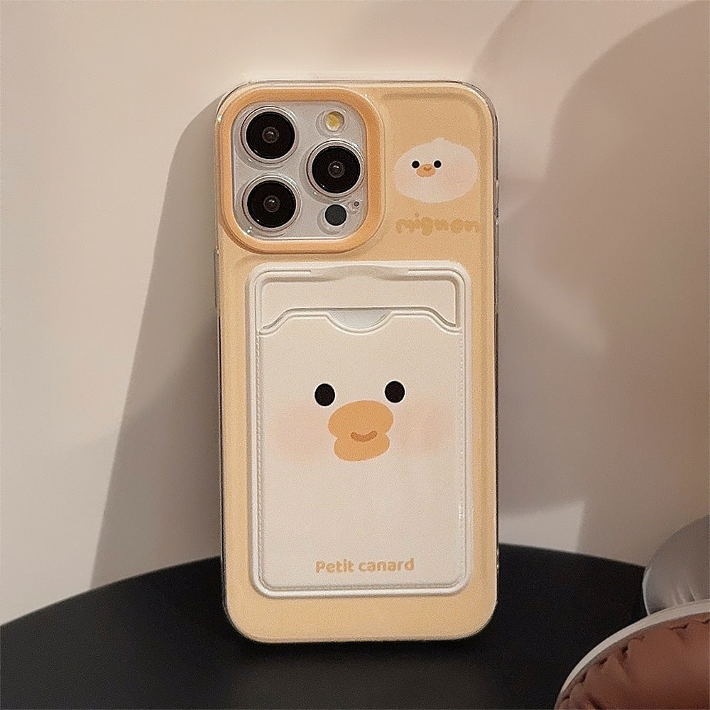 Porte-cartes mignon Sets boîtier de téléphone pleine couverture transparente
