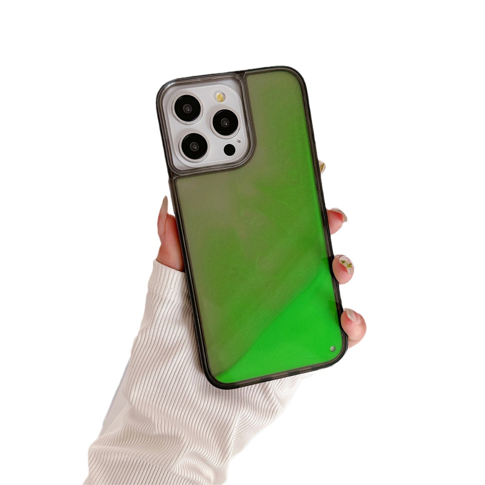 Lumineux Quicksand Phone Case Soft Edge Couverture de protection pour le dos dur