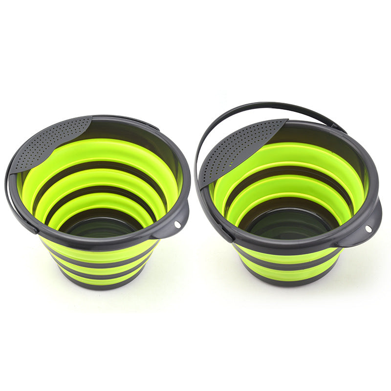 Seau en silicone multifonction pliant