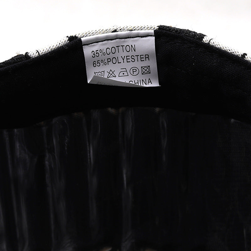 Chapeaux d'avant-garde à courte bride retro Plaid