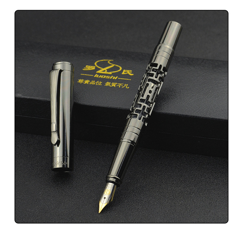 Stylo de fontaine de luxe en métal premium