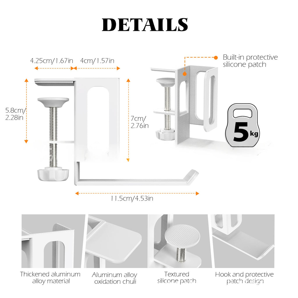 Support de refroidissement d'ordinateur portable latéral multifonctionnel non perçant