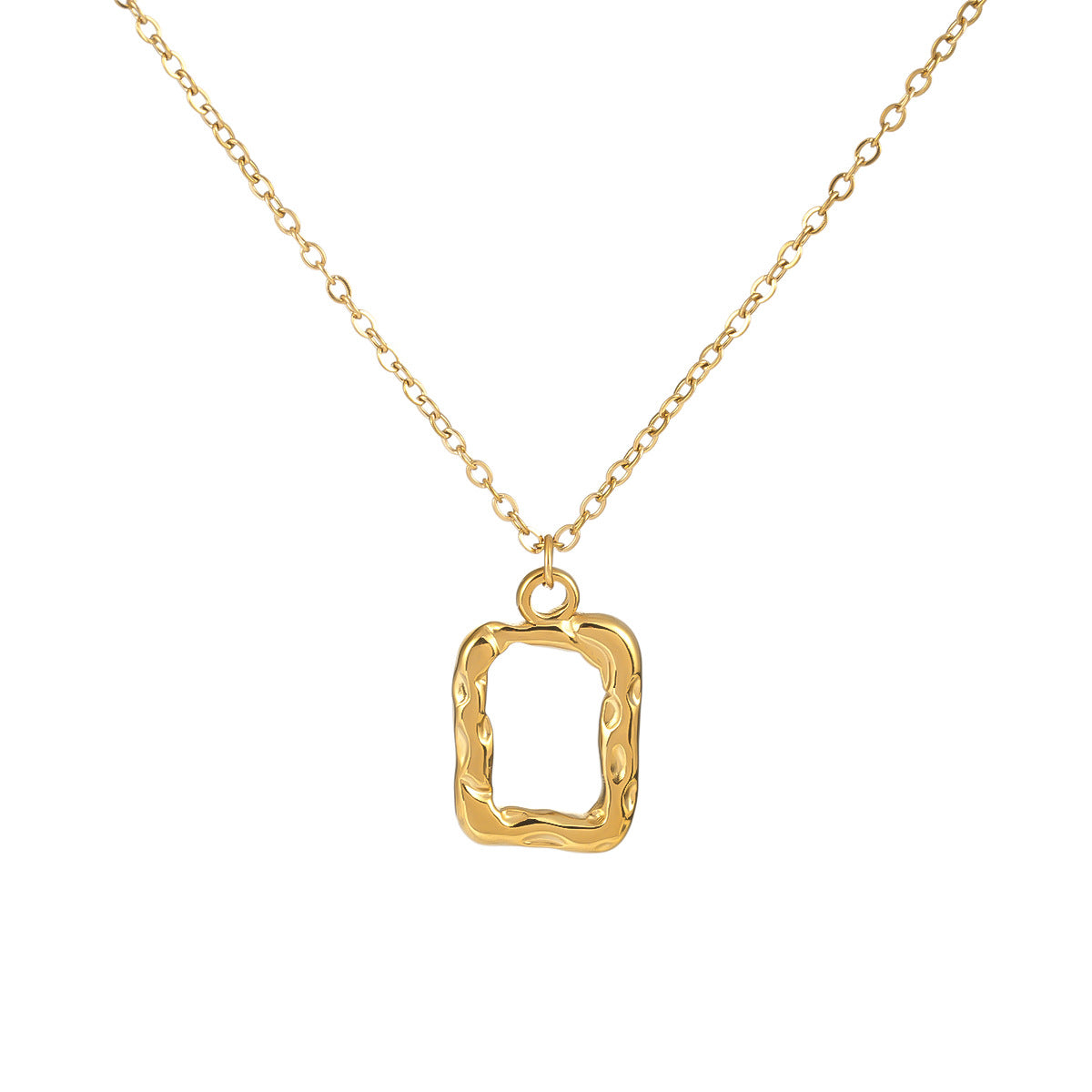 Collier pendentif texturé à ride minimaliste
