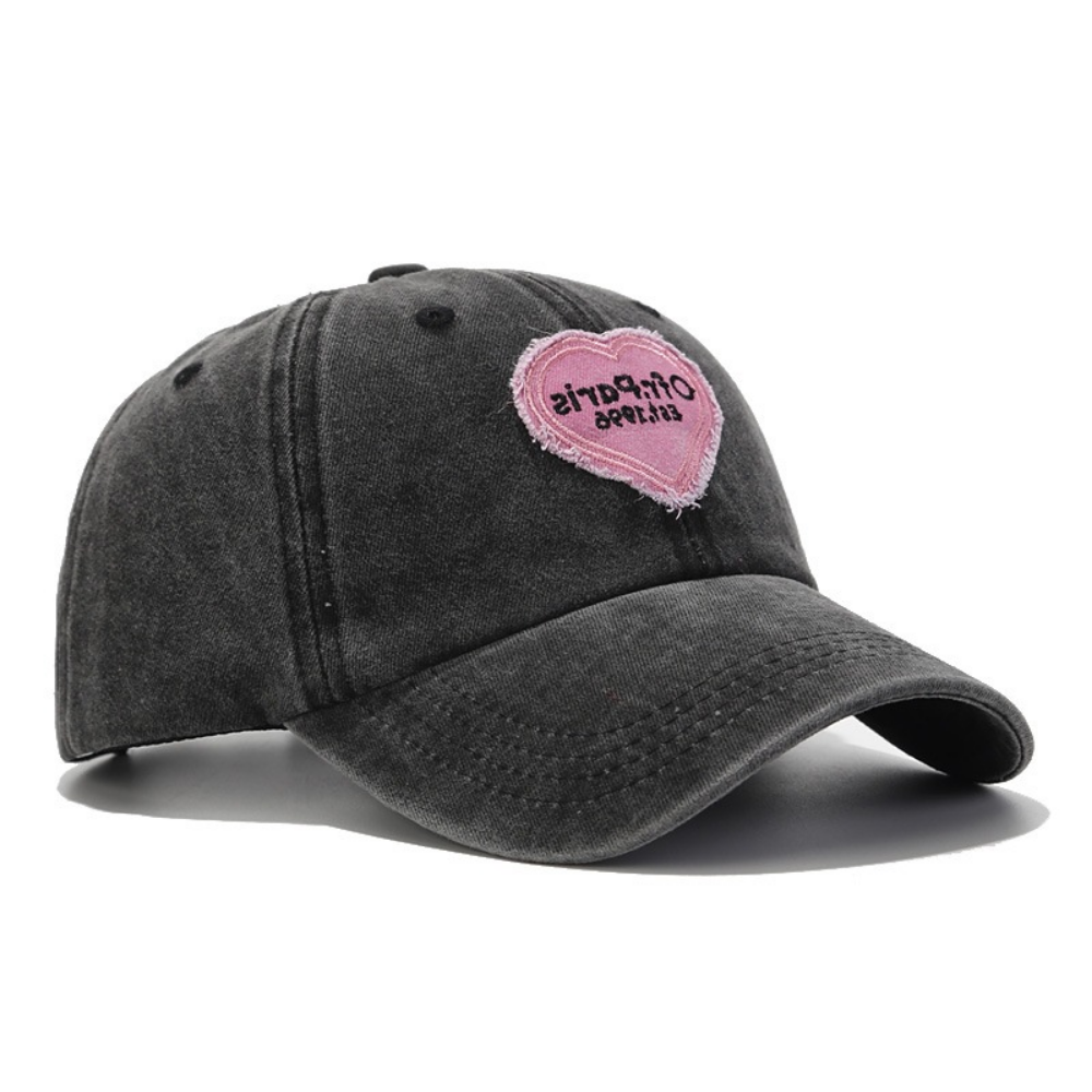 Les femmes lavées et décontractionnées Patchwork brodé Casquette de baseball pour Stree