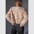 Femmes Veste courte texturée Vêtements de dessus occasionnels