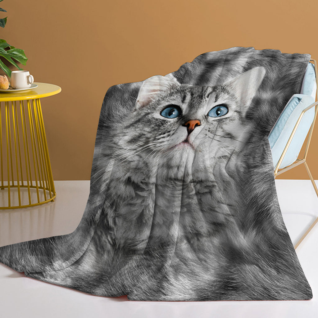 Gray Cat Blanket Gray Cat Blanket Warm Soft Pink Pet Blanket for Bed Sofa Cat Pet