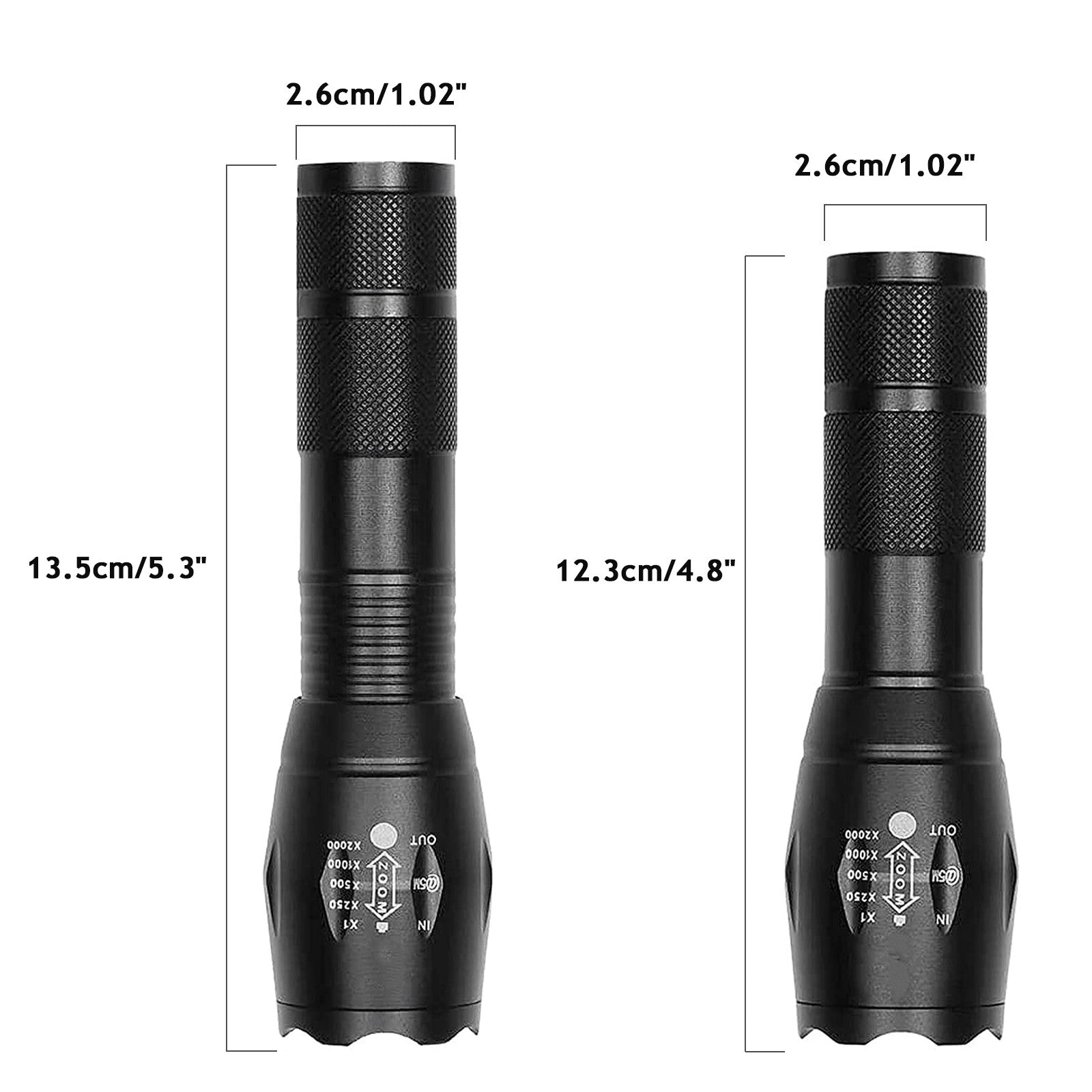 4 Pack Lampe de poche LED haute puissance Lampe de camping lampe de lumière de travail super lumineux