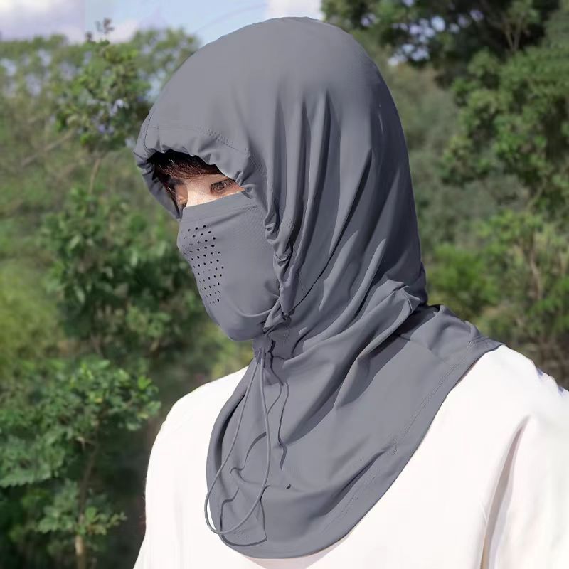 Masque de cou en écharpe de chapeau en soie de protection contre le soleil