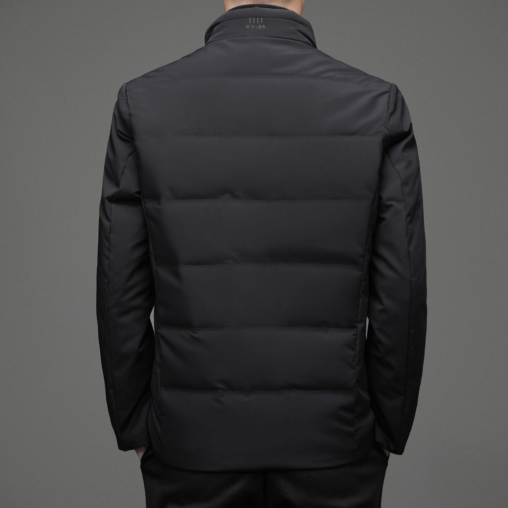 Hommes Casual Couleur Stand-collar Blanc Duck Down veste chaude vers le bas