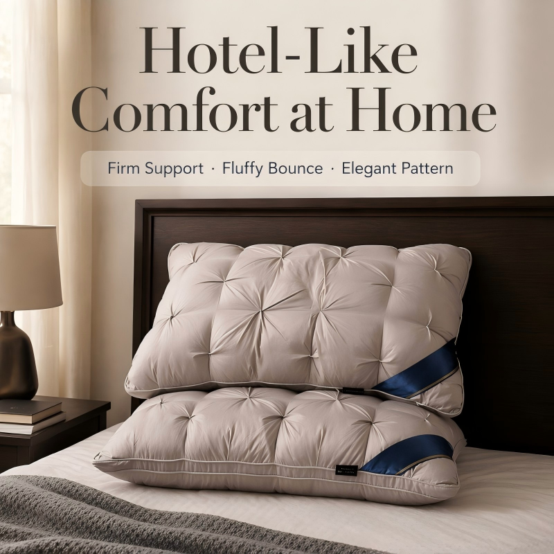 2Pcs Company Support Extra Filled Quilted Pillow Hotel Quality Pillow Pair