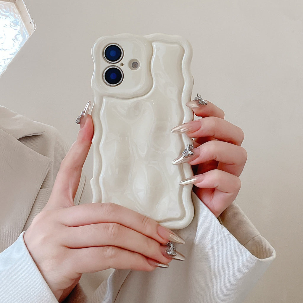 Ins Niche Water Ripple pour 17pro Max Phone Case