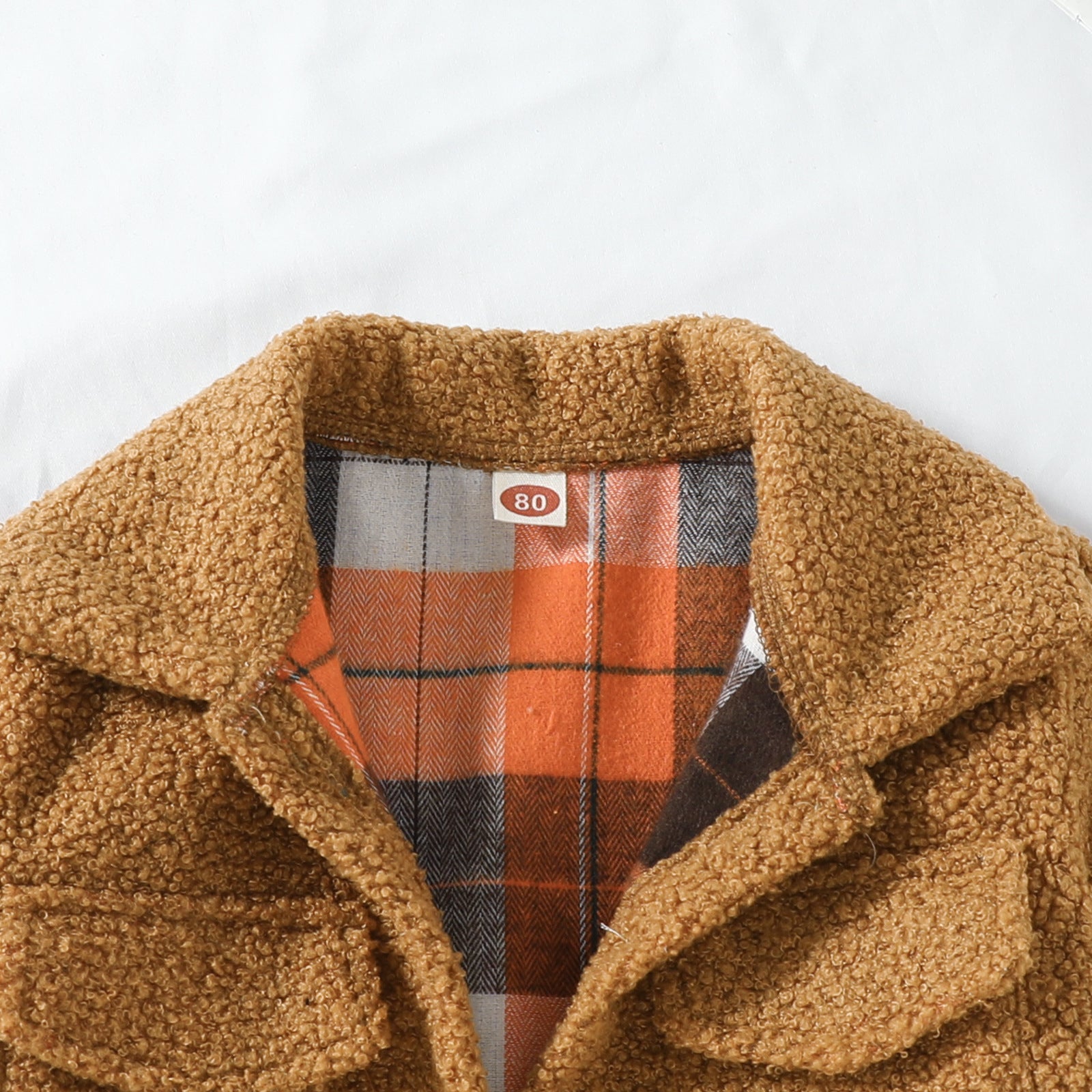 Manteau réversible en peluche d'automne