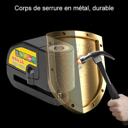 Réveil de moto disque verrou de frein poignée de poignée de poignée de sécurité vélo