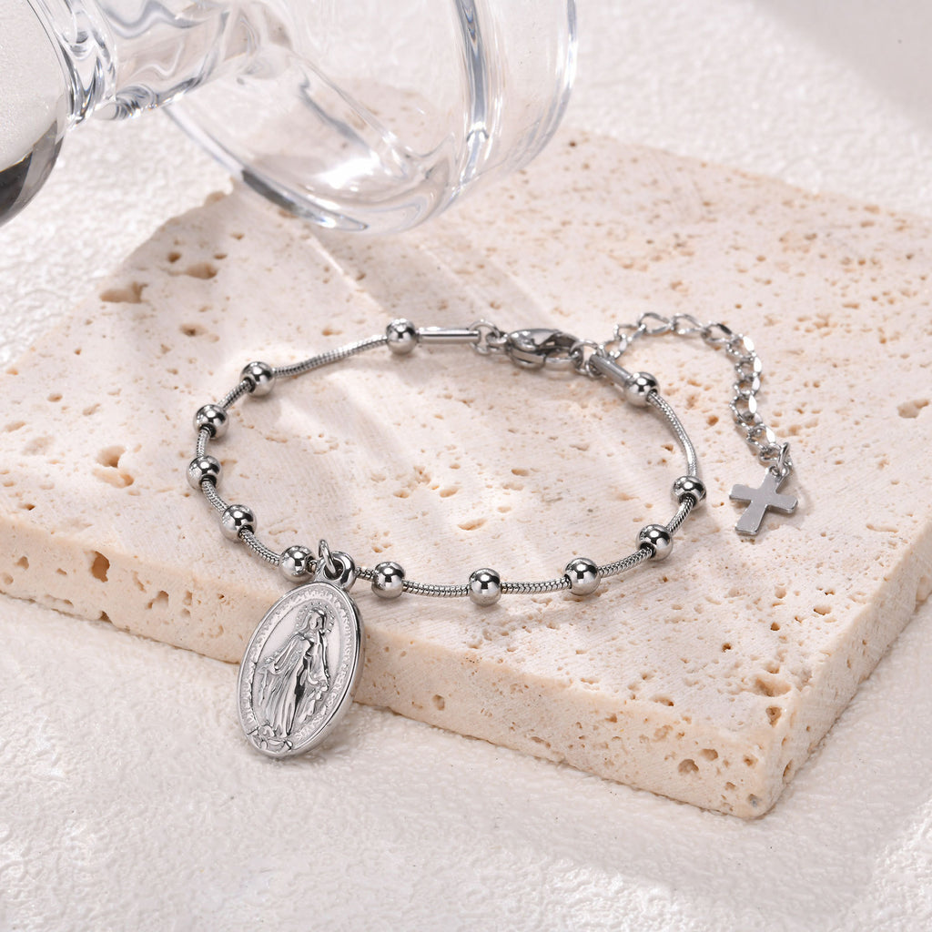 Bracelet en acier inoxydable ovale