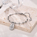 Bracelet en acier inoxydable ovale