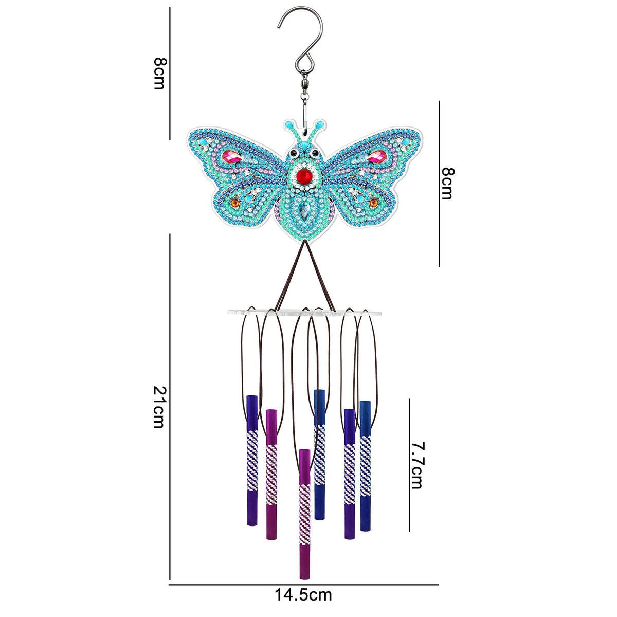 Diamant Peinture Wind Chime Pendentif DIY Handmade Outdoor Sun Catcher
