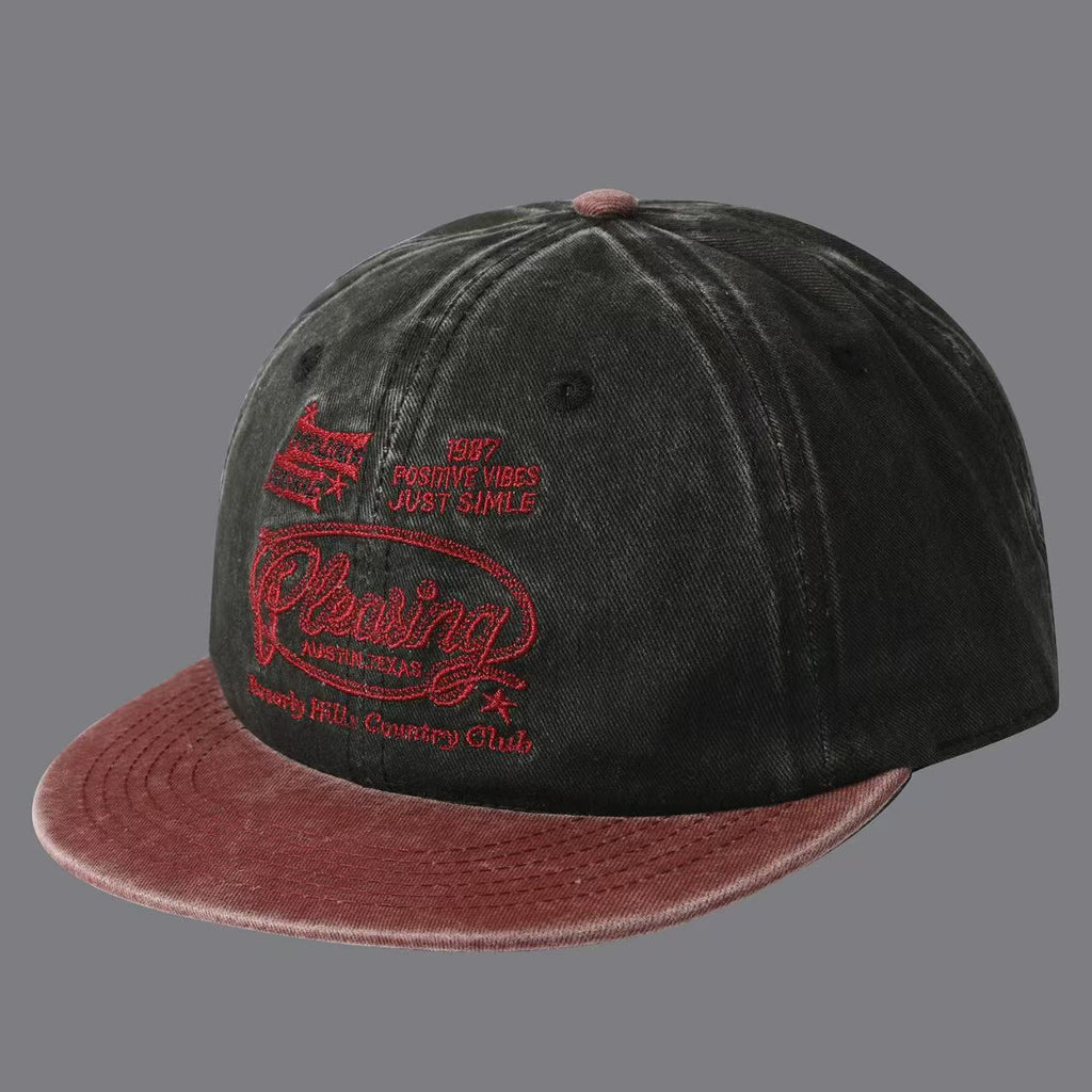 Lettres de broderie en couleurs 1987 Casquette de baseball à bord plat