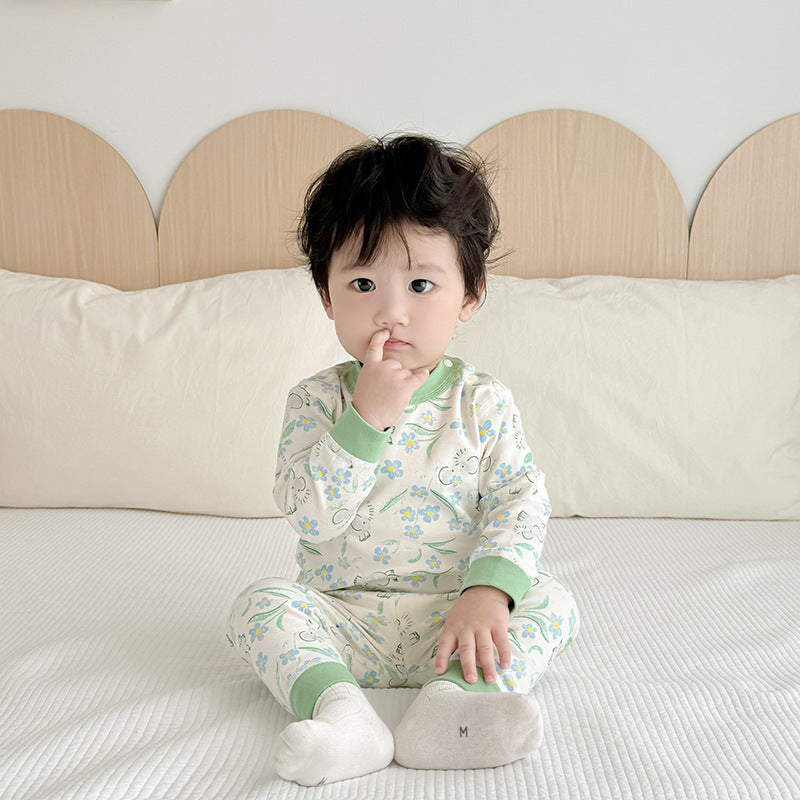 Ensemble de vêtements d'automne pour enfants en coton pur